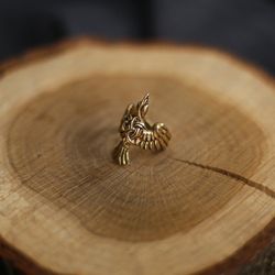 Raven Ring. Viking bird ring. Norse style