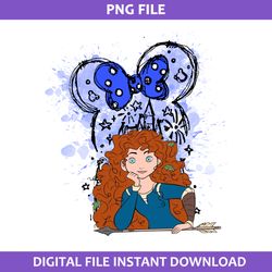 merida minnie bow ears png, merida princess png, minnie mouse png, disney png digital file