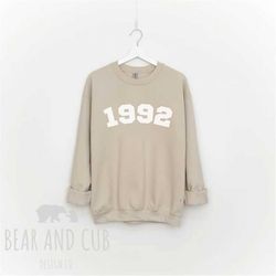 1989 Birthday Sweatshirt Gift, Custom Year Birthday Sweatshirt, Birthday Sweatshirt, 1989 Birth Year Number Shirt, Birth