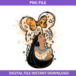 pocahontas minnie bow ears png, pocahontas princess png, minnie mouse png, disney png digital file
