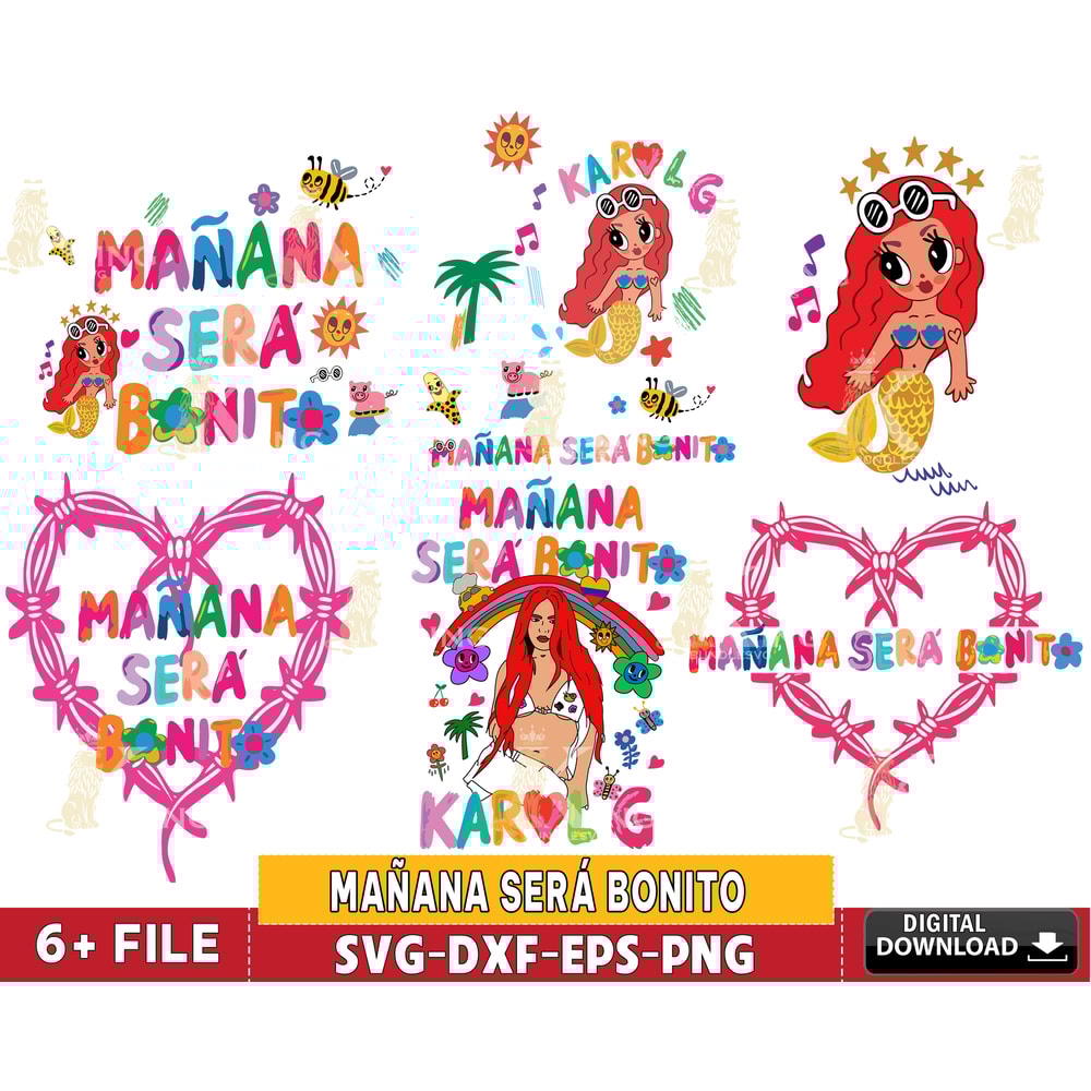 6 file Karol G svg, Mañana Será Bonito svg.jpg