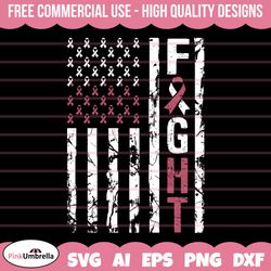 throat cancer fight usa flag svg, cancer ribbon svg, throat cancer awareness svg, burgundy & white ribbon svg, svg cut