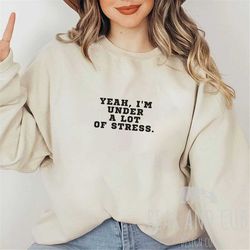 yeah i'm under a lot of stress sweatshirt, tom's house was broken into, erika rhobh sweatshirt, real housewives gift, ho