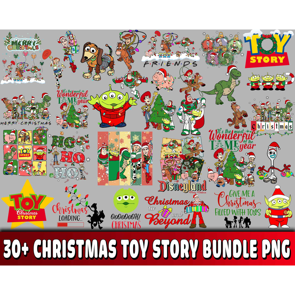 30+ Christmas Toy Story bundle png .jpg