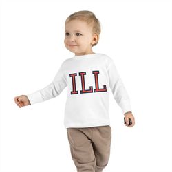 illinois kids long sleeve t-shirt, illini toddler crewneck, vintage illini, matching family illini shirt, university of