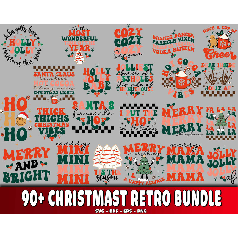 90+ file Christmast Retro bundle svg.jpg