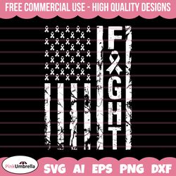 lung cancer fight usa flag svg, cancer ribbon svg, lung cancer awareness svg,  white ribbon svg, svg cut file for cr