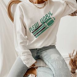 vintage new york football crewneck sweatshirt, retro new york football sweater, men's and women's sweatshirt, throwback