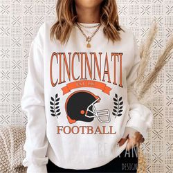 vintage cincinnati football crewneck, retro football sweatshirt, men's and women's sweatshirt, throwback cincinnati shir