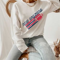vintage new england football crewneck, retro football sweatshirt, men's and women's sweatshirt, throwback new england, n