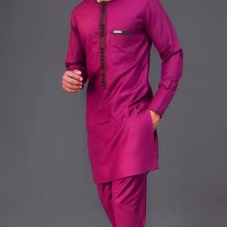 african men clothing, 2pics men sets, cotton fabric, different sizes and colors, men wesrs, all occassion, wedding suit