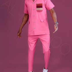 african men clothing, 2pics men sets, cotton fabric, different sizes and colors, men wesrs, all occassion, wedding suit
