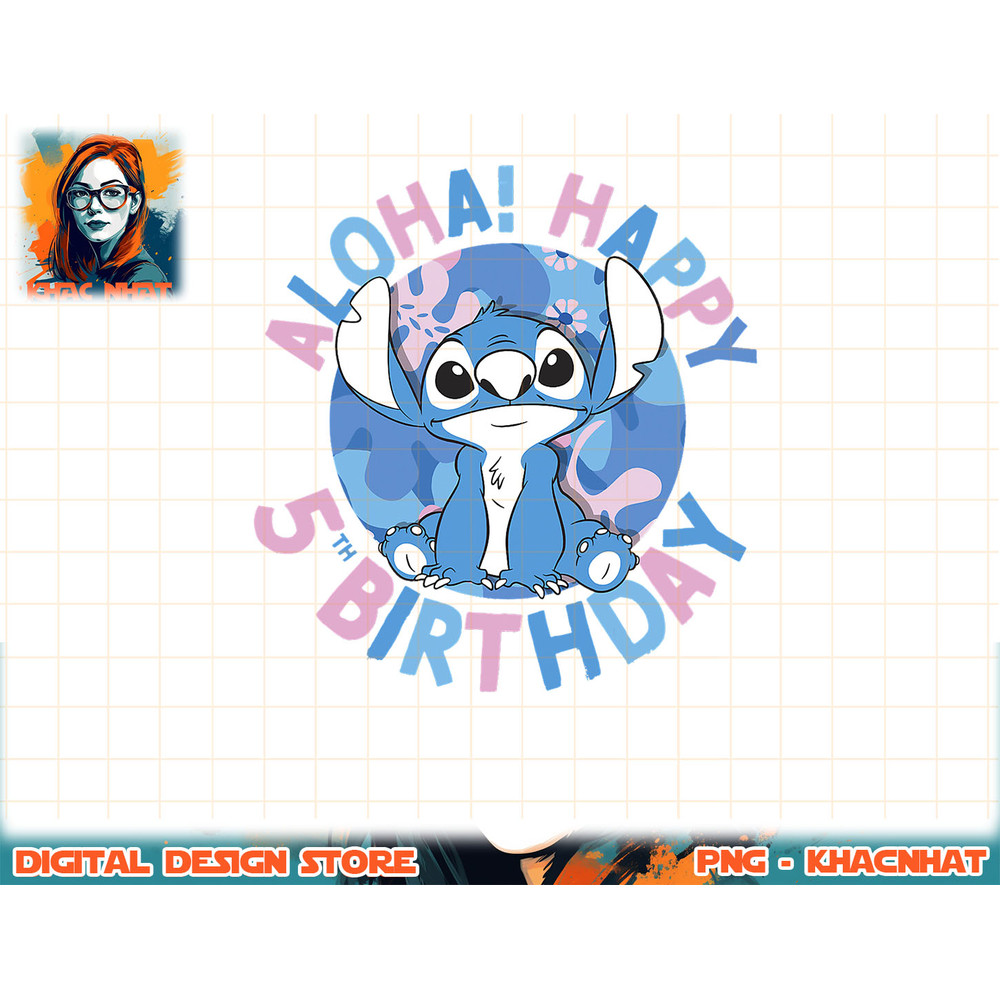 Disney Lilo & Stitch Aloha Happy 5th Birthday.jpg