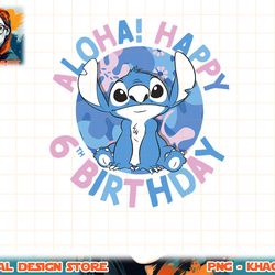 disney lilo & stitch aloha happy 6th birthday png