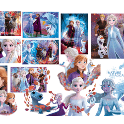 Frozen 2 Elsa and Anna 43 Clipart Images including 10 images with transparent background