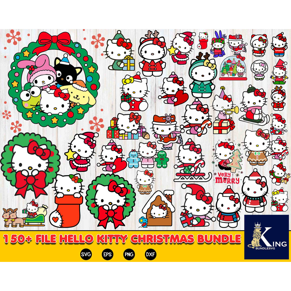 150+ file hello kitty christmas bundle .jpg