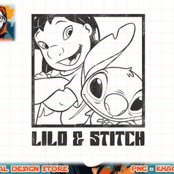 disney lilo & stitch boxed up portrait outline png