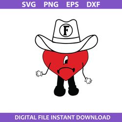 bad bunny grupo frontera svg, heart sad bunny grupo frontera svg, bad bunny svg, png dxf eps file