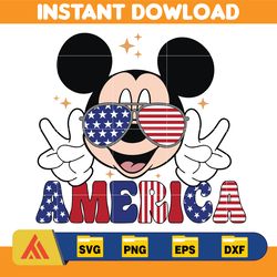 mouse america png, happy 4th of july, red white and blue, american freedom, fourth of july png, family vacation 2023, in