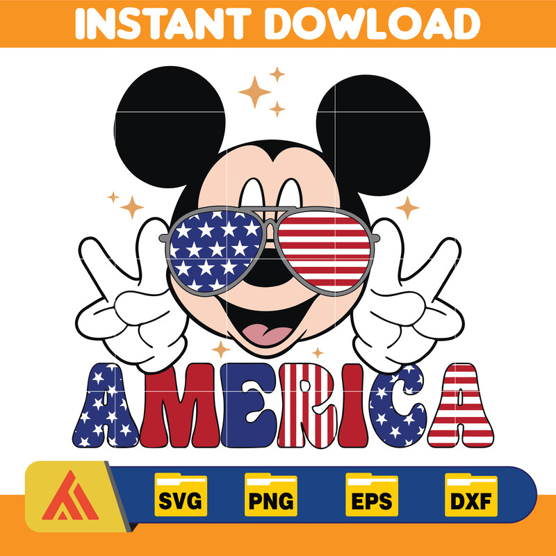 Mouse America Png, Happy 4th Of July, Red White And Blue, American Freedom, Fourth Of July Png, Family Vacation 2023, Independence Day Png.jpg