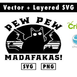 pew pew madafaka svg & png files for cricut machine , anime svg , manga svg , goku svg
