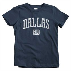 Kids Dallas 214 T-shirt - Baby, Toddler, And Youth Sizes - Dfw Tee, Texas, Area Code 214 - 4 Colors