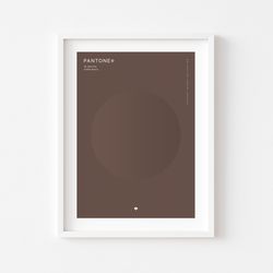 coffee quartz pantone color digital print, brown color, abstract modern art print, printable wall art, wall decor