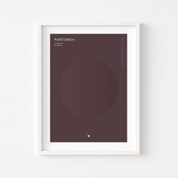 huckleberry pantone color digital print, crimson color, abstract modern art print, printable wall art, wall decor