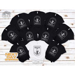 bride or die shirt, funny bachelorette party shirts, bridal party shirts, bridesmaid gifts, 'til death do us party tee,