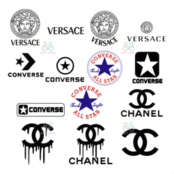 brand logo bundle svg, versace svg, versace logo svg, converse svg, channel svg, brand logo svg, instant download