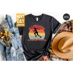 funny runner shirt, motivation shirt, gift for runner, vintage retro shirt gift for sports lover, if i collapse pause my