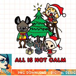 aggretsuko all is not calm christmas t-shirt.pngaggretsuko all is not calm christmas t-shirt copy png