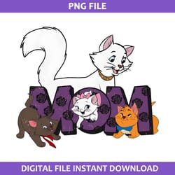 aristocats mom png, aristocats png, cartoon mother's day png digital file