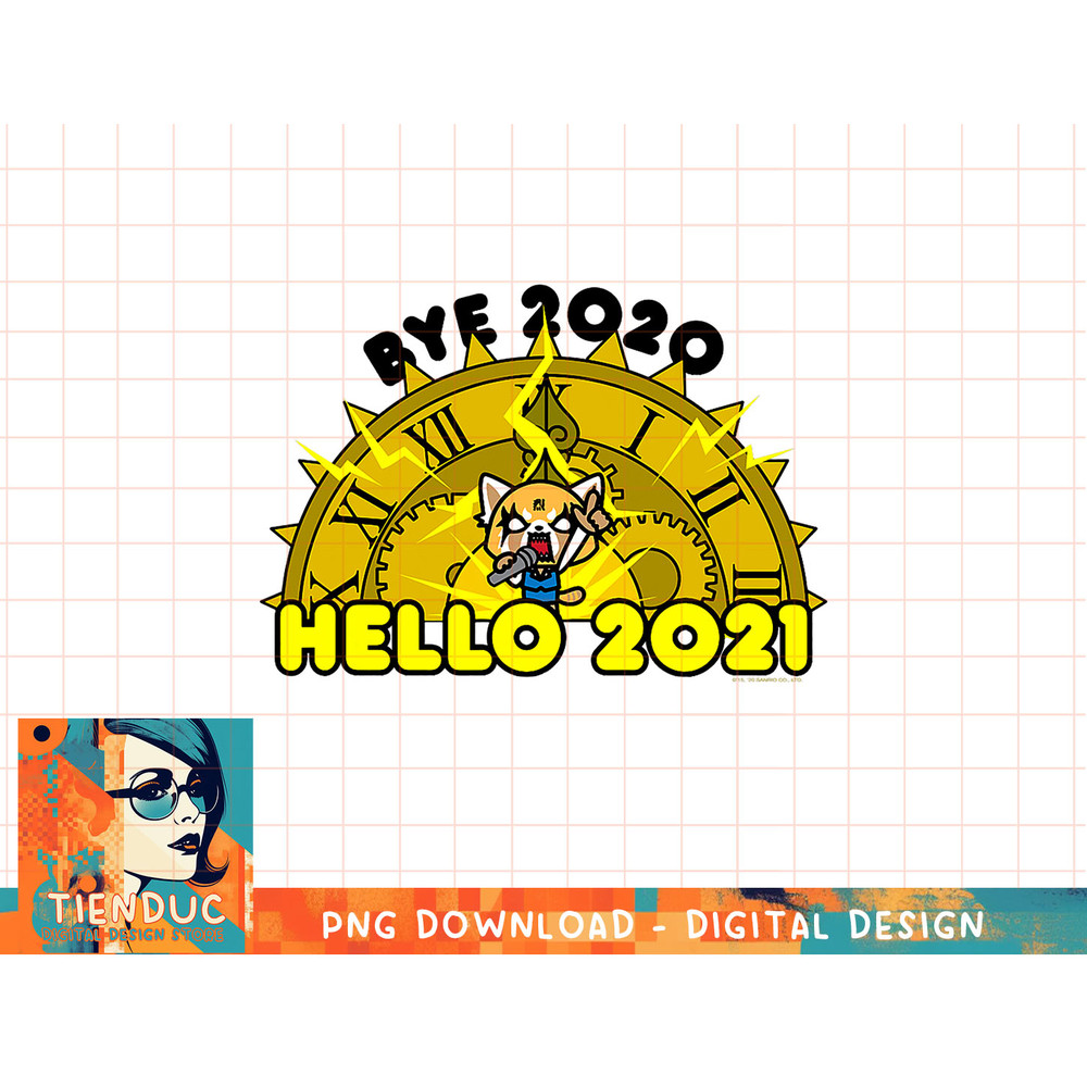 Aggretsuko Bye 2020 Hello 2021 New Years T-Shirt copy.jpg