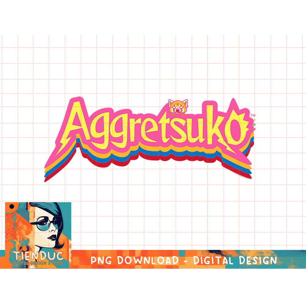Aggretsuko Logo Colorburst T-Shirt copy.jpg
