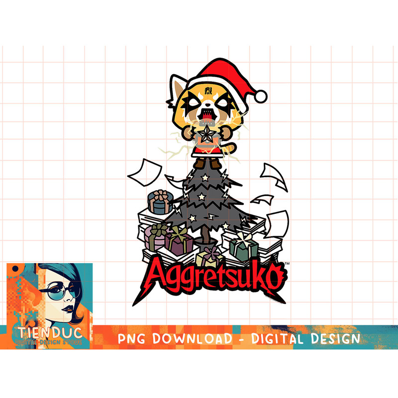 Aggretsuko Metal Christmas Tree T-Shirt copy.jpg