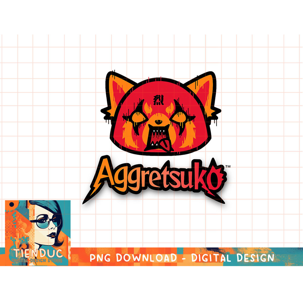 Aggretsuko RAGE Rock n Roll Heavy Metal Music T-Shirt copy.jpg
