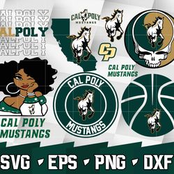 ncaa random vector cal poly mustangs bundle ncaa svg, ncaa svg ,instant downdload