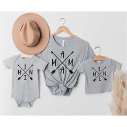 mama mini arrow shirt, boho mama and mini shirt for mother and daughter, mini shirt, mother's day gift, mama and mini ma