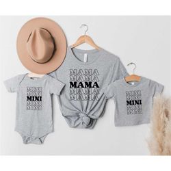mama mini shirt, mama shirt, mini shirt, cute shirt for mama and mini, mother's day gift, mother daughter matching shirt