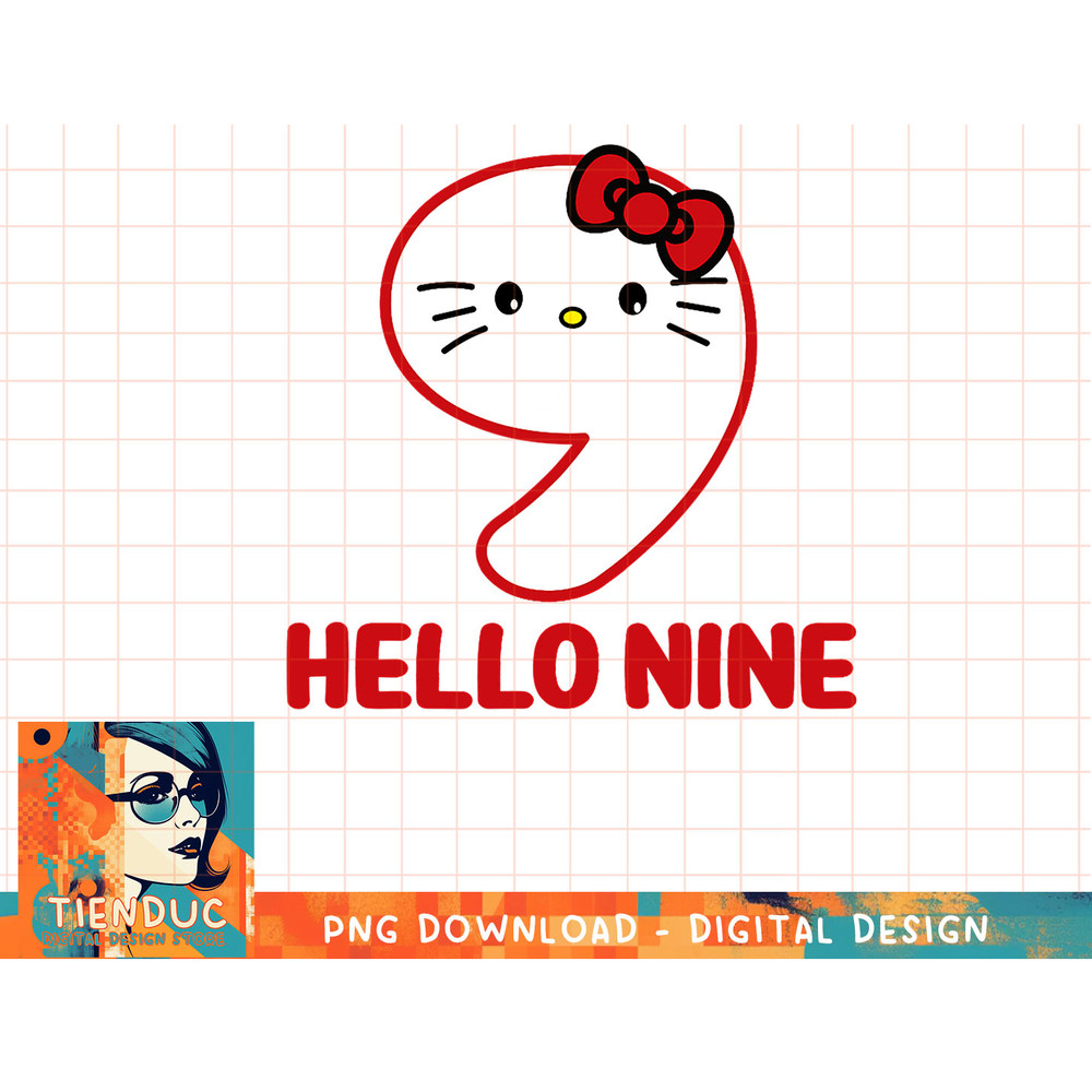 Happy Birthday Kitty, Cute Hello Nine Bday 9th Kawaii Gift T-Shirt copy.jpg
