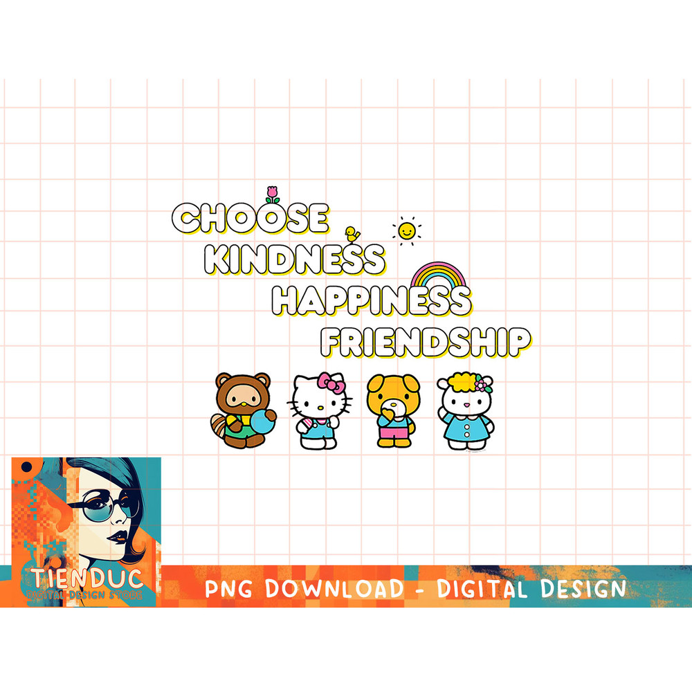 Hello Kitty and Friends Choose Kindness Happiness Friendship T-Shirt copy.jpg