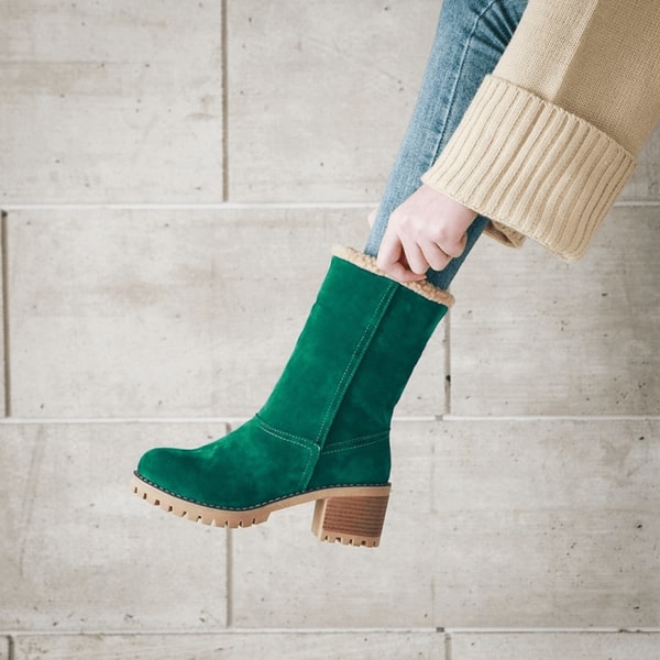 Classy Blocks Women's Classy Block Heel Snow Boots | Inspire Uplift