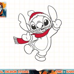 disney lilo & stitch christmas stitch scarf and beanie t-shirt copy png