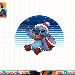 disney lilo & stitch christmas stitch snowfall portrait t-shirt copy png