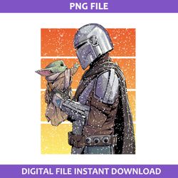 Boba Fett and Baby Yoda Png, Star Wars Png, Star Wars Moive Png Digital File