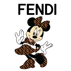 Fendi Minnie Mouse fashion Svg, Fendi brand Logo Svg, Fendi Logo Fashion Logo Svg File Cut Digital Download