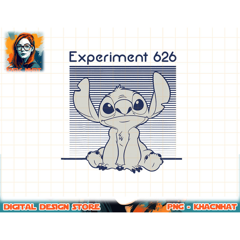 Disney Lilo & Stitch Experiment 626 Line Portrait T-Shirt copy.jpg