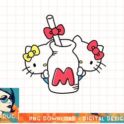 hello kitty and mimmy milk bottle shirt copy png