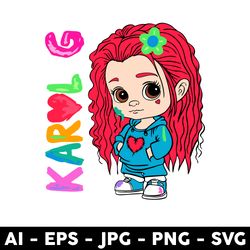 baby karol g svg, la bichota svg, karol g svg, cartoon svg - digital file
